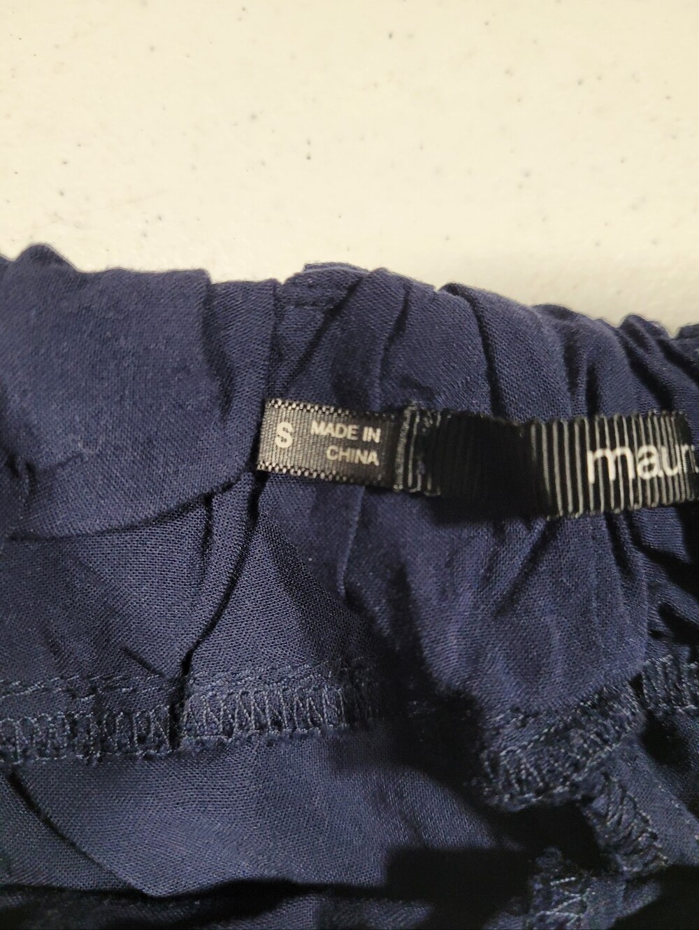 Maurices Navy Blue Paperbag Waist Jogger Pants - Picture 2 of 3
